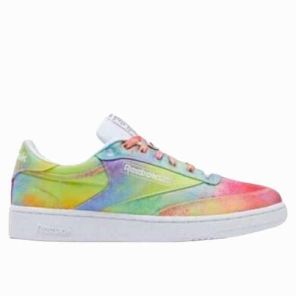 Reebok Shoes Unisex Size 9 Club C 85 FX4772 PRIDE LGBTQ Lifestyle Sneakers - Picture 1 of 8